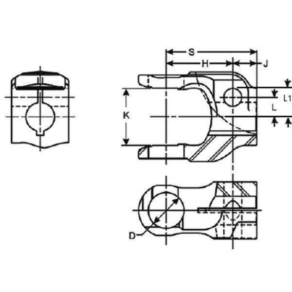 Spicer 10-4-1183SX | (1000ST) Steering Shaft Yoke