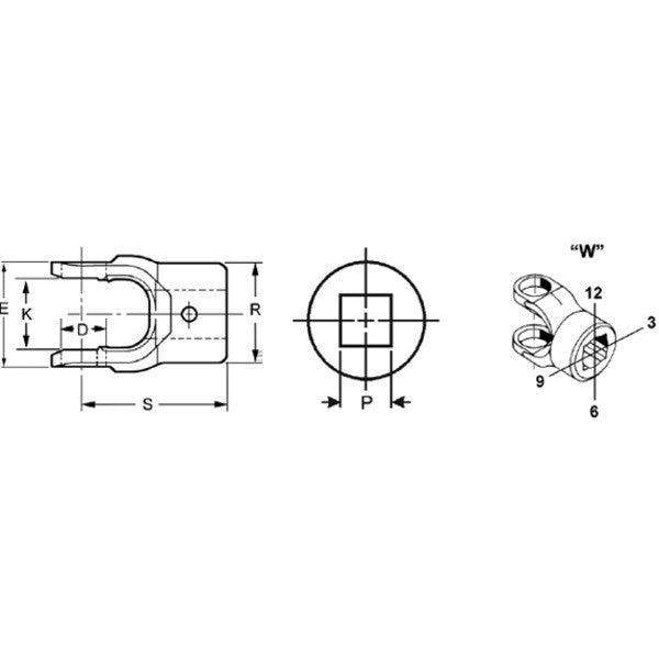 10-4-62 Spicer 1000 Series End Yoke