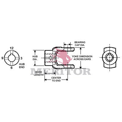 10N-4-573 Meritor End/Pinion Yoke