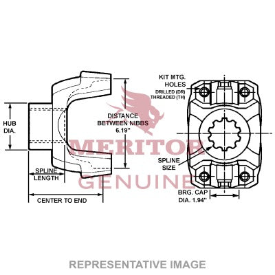 Meritor 17TYS32-91A | End Yoke