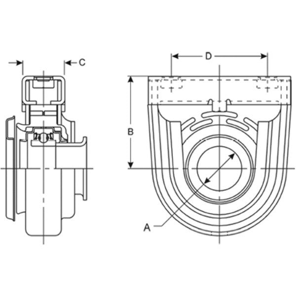 Spicer 211848-1X | (1310) Drive Shaft Center Support Bearing