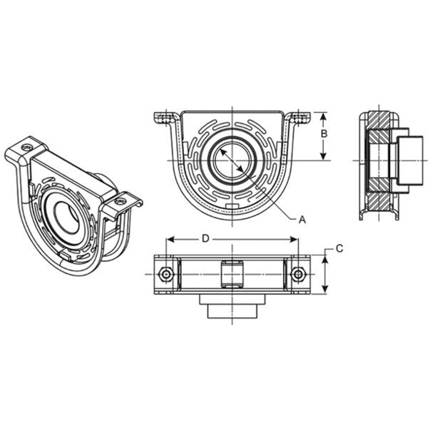 Spicer 212145-1X | (SPL70) Drive Shaft Center Support Bearing