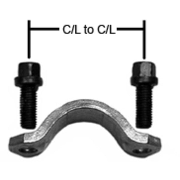 Spicer 3-70-48X | (1350) Universal Joint Strap Kit - 1350 With M8 Metric Bolts