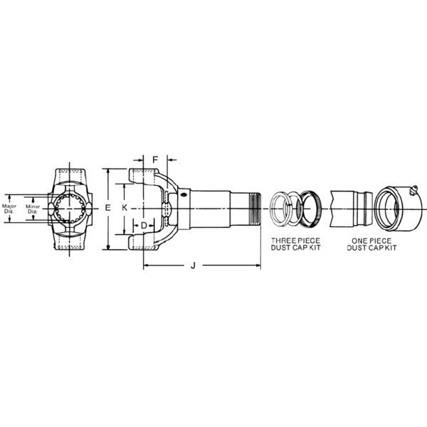 4-3-1751Kx Spicer 1550 Series Slip Yoke