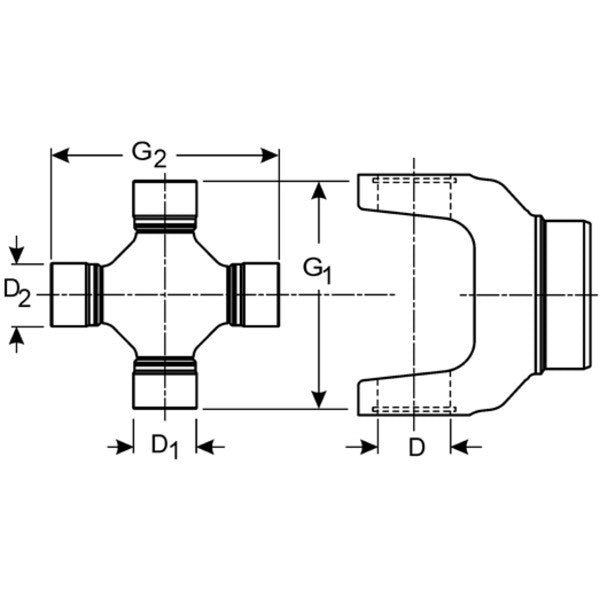 Spicer 5-3217X | (Chrysler / Mitsibishi) Universal Joint, Greaseable