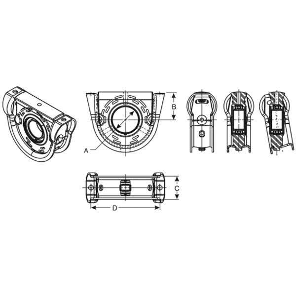 Spicer 5003326 | (1810) Drive Shaft Center Support Bearing