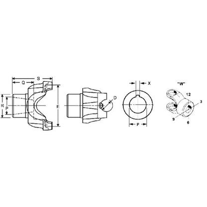 Spicer 3-4-24-1 | (1350) Drive Shaft End Yoke