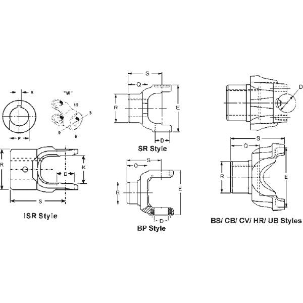 3-4-93 Spicer 1350 Series End / Pinion Yoke