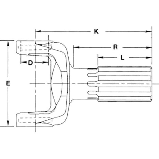 3-82-971 Spicer 1350 Series Yoke Shaft