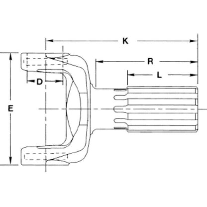 Spicer 4-82-371 | (1550) Drive Shaft Yoke Shaft