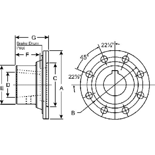 5-1-1154 Spicer 1610 Series Companion Flange