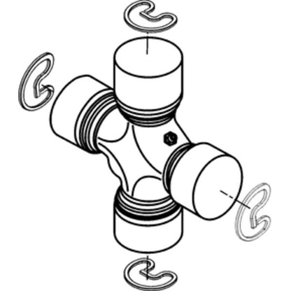 Spicer 5-129X | (Rockwell L14N / 1240) Universal Joint, Greaseable