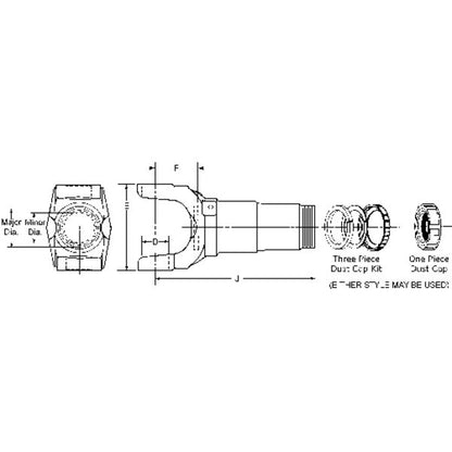 Spicer 5-3-288KX | (1610) Drive Shaft Slip Yoke