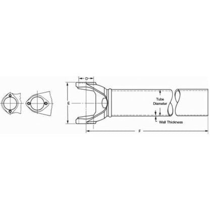 Spicer 6-27-17-6000 | (1710) Tube And Yoke Assy - [Non-Returnable]