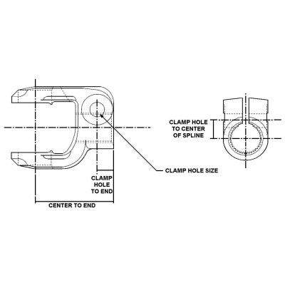 L6NYS12-39 Meritor L6N Series Clamp Yoke | Standard Serrated