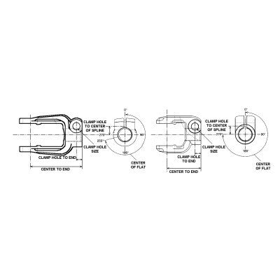 L6NYS13-31 Meritor L6N Series Clamp Yoke | "D-Flat" Serrated