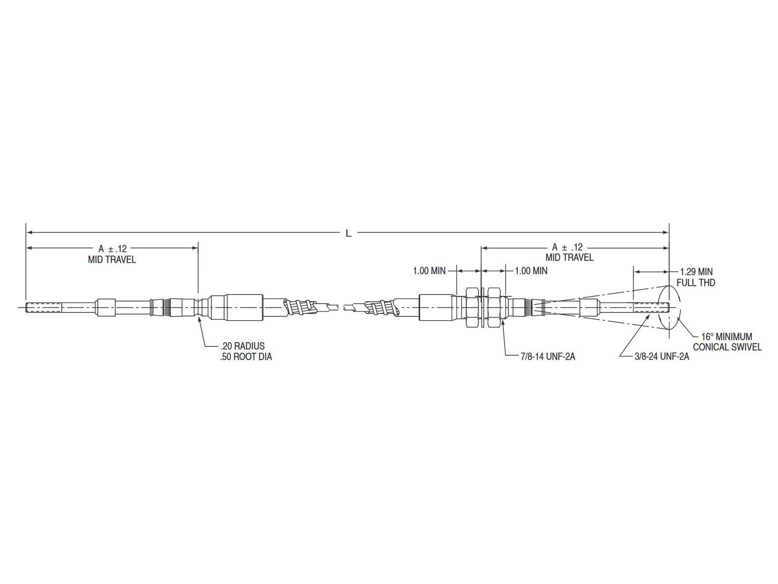 Push Pull Threaded/Grooved Utility Cable Diagram