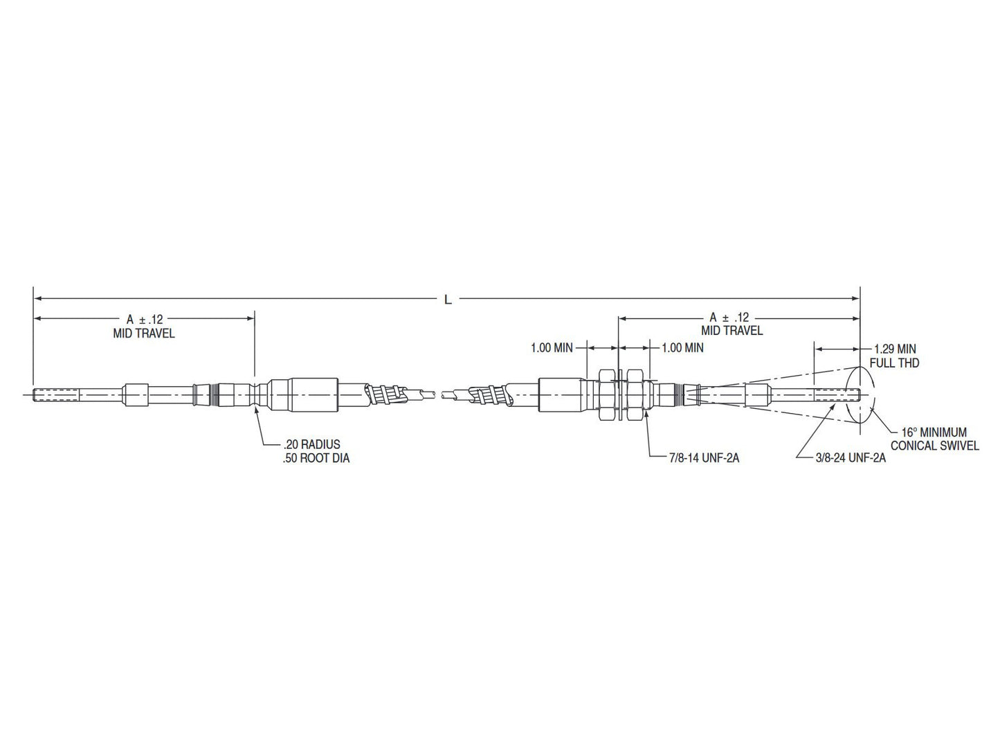 Push Pull Threaded/Grooved Utility Cable Diagram