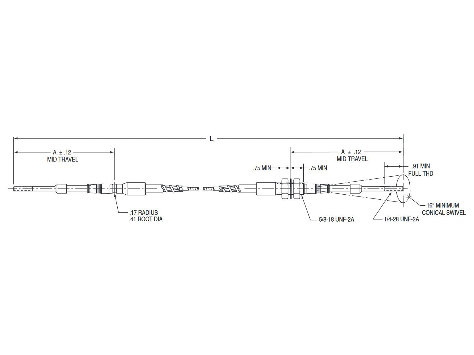 Push Pull Threaded/Grooved Utility Cable Diagram