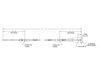 Push Pull Grooved High Performance (Blue Max) Cable Diagram